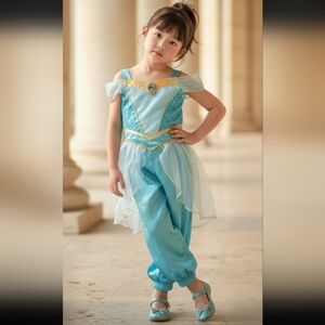 Disney Aqua and Gold Princess Costume for Kids